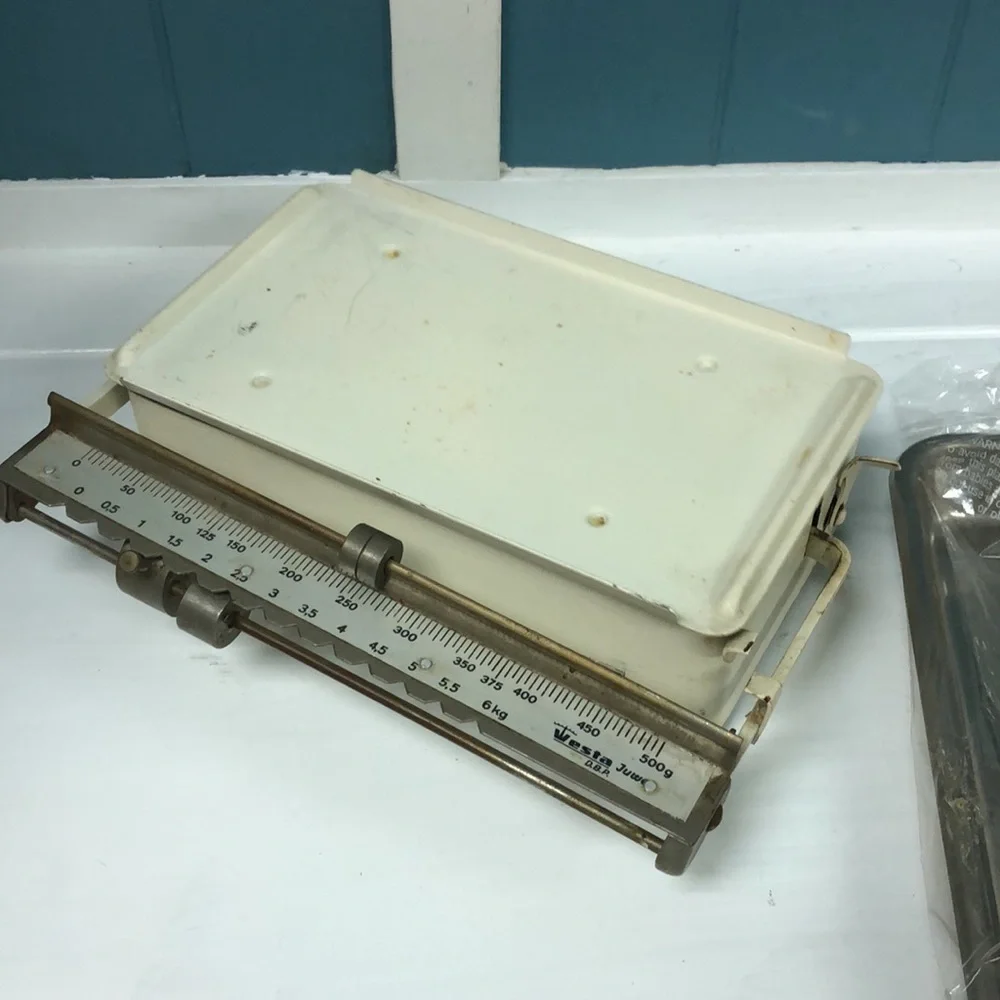 Vintage Westa Karat‎ ivory Scale & Stainless Steel Removable Tray W. Germany